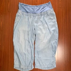 Maternity cropped wide leg pants